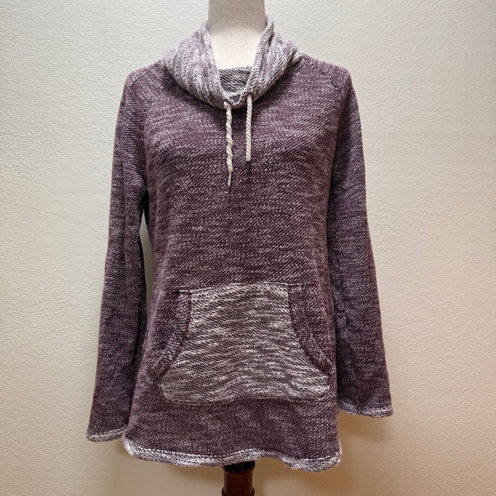 Calvin Klein Performance Cowl Neck‎ Pullover Maroon Woven Shirt Women Medium